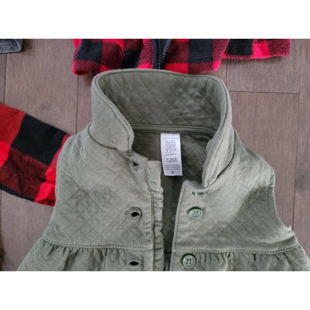 Baby Girl Clothes LOT Bundle Carters 6-12 Month Christmas Xmas Outfits Vest - Picture 7 of 11